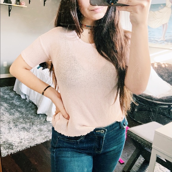 Pink Ribbed Croptop - Picture 3 of 5